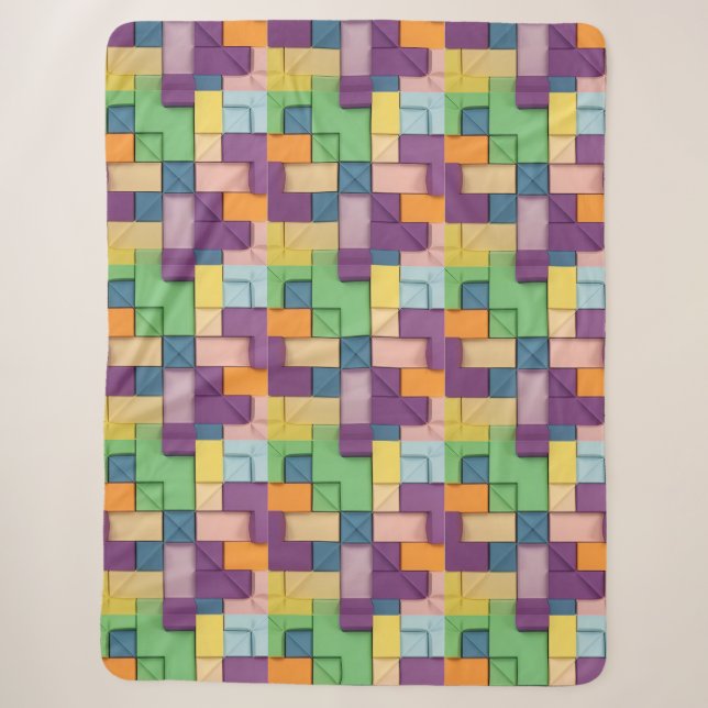 Abstraktes symmetrisches Design Sherpadecke (Vorderseite)