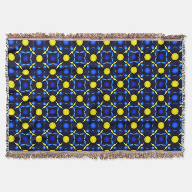 Abstraktes symmetrisches geometrisches Muster Decke (Vorderseite)