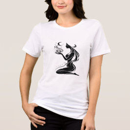 Abstraktes T-Shirt mit weiblicher Silhouette für F Tri-Blend Shirt