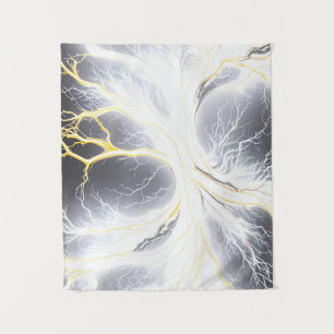 Abstraktes Tapestry mit glühender Energiestruktur Wandteppich