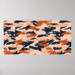 Abstraktes Tarnmuster Nahtlose Vintage Mauer Poster