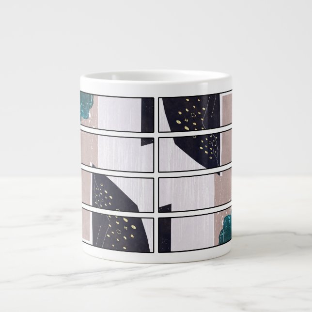 Abstraktes Tassendesign Jumbo-Tasse (Vorderseite)