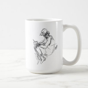 Abstraktes Telefonaddict-Sketch Kaffeetasse