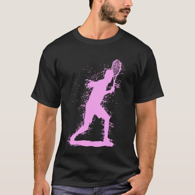 Abstraktes Tennisdesign T-Shirt (Vorderseite)