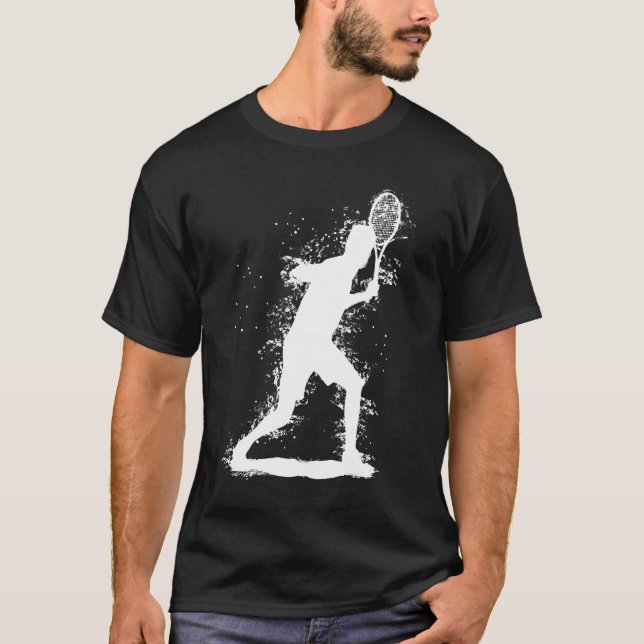 Abstraktes Tennisdesign T-Shirt (Vorderseite)