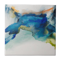 Abstraktes Terrain - Blau