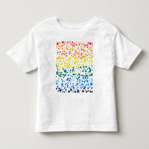 Abstraktes Terrazzo-Mosaik Buntes Regenbogenmuster Kleinkind T-shirt