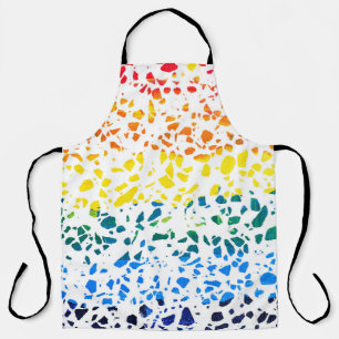 Abstraktes Terrazzo-Mosaik Buntes Regenbogenmuster Schürze