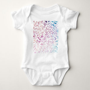 Abstraktes Terrazzo Mosaik Pink & Blue Muster Baby Strampler