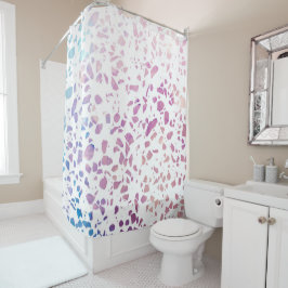 Abstraktes Terrazzo Mosaik Pink & Blue Muster Duschvorhang