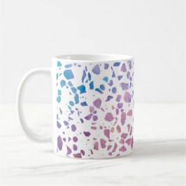 Abstraktes Terrazzo Mosaik Pink & Blue Muster Kaffeetasse