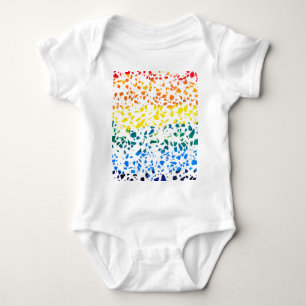 Abstraktes Terrazzo-Mosaik-Rainbow-Muster Baby Strampler