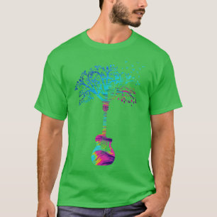 Abstraktes Texturthema Akustik Gitarrenbaum T-Shirt
