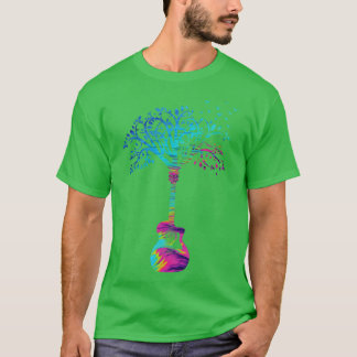 Abstraktes Texturthema Akustik Gitarrenbaum T-Shirt
