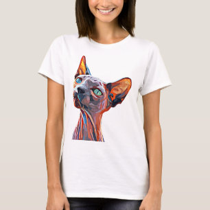 Abstraktes Tier ohne Haare Kunst T-Shirt