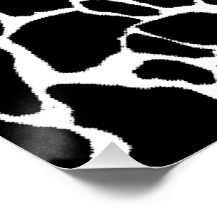 Abstraktes Tierkunst Schwarz-Weiß-Musterdesign Poster