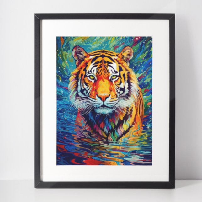 Abstraktes Tiger-Gemälde Poster (Von Creator hochgeladen)