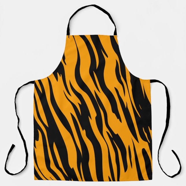 Abstraktes Tigerfell-Tiermuster-Küchenschürze Schürze (Vorderseite)