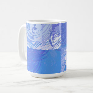 Abstraktes Tossed Türkis und Lila Kaffeetasse