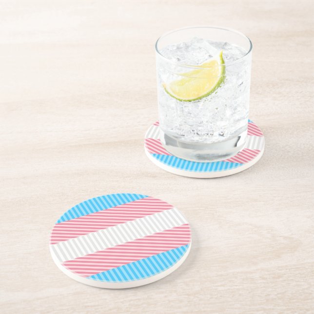 Abstraktes Transgender-Prix-Flag Getränkeuntersetzer (Seite)