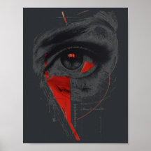 Abstraktes Trash Polka Eye Plakat