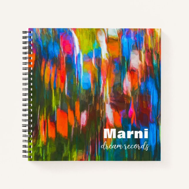 Abstraktes Traumjournal mit herrlichen Farben Notizbuch (Vorderseite)