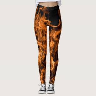 Abstraktes Trendy modernes auf Feuer-Flammen Leggings