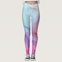 Abstraktes Trendy Violet Blau Lila Leggings