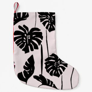Abstraktes Tropical Monstero Palma Kleiner Weihnachtsstrumpf