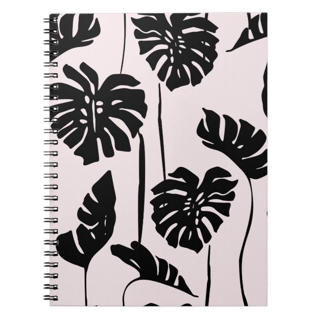 Abstraktes Tropical Monstero Palma Notizblock (Vorderseite)