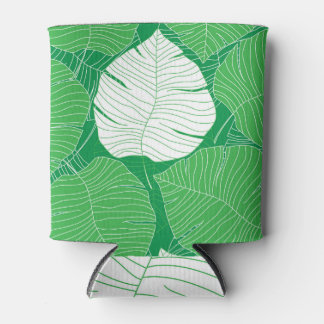 Abstraktes tropisches Blatt, künstlerische Malerei Dosenkühler