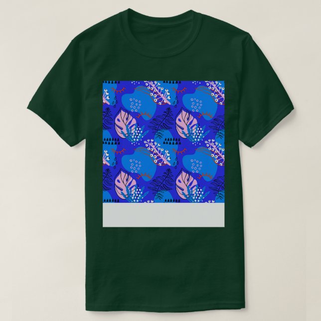 Abstraktes tropisches Muster TShirt (Design vorne)
