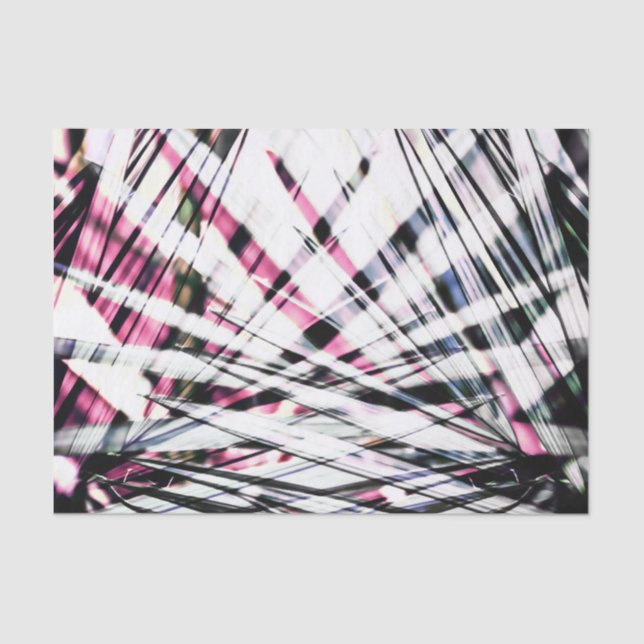 Abstraktes tropisches schwarzes und rosa seidenpapier (Vorderseite)