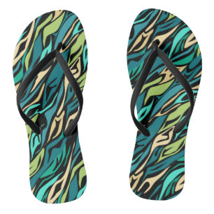 Abstraktes Türkis Flip Flops