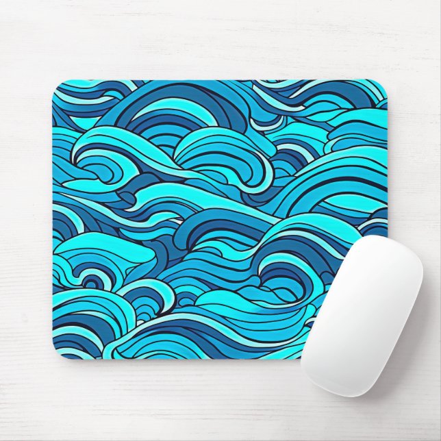 Abstraktes türkisfarbenes Meer | Mousepad (Mit Mouse)