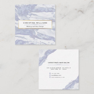 Abstraktes und Minimalistisches blaues Wasser Quadratische Visitenkarte