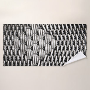 Abstraktes und stilvolles Gray-Muster Badhandtuch Set