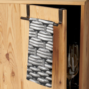 Abstraktes und stilvolles Gray-Muster Geschirrtuch