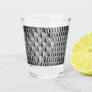Abstraktes und stilvolles Gray-Muster Schnapsglas