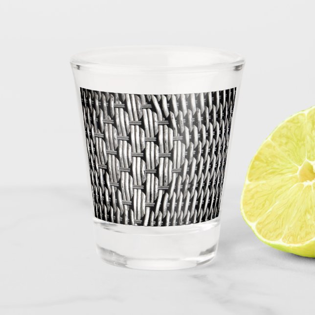 Abstraktes und stilvolles Gray-Muster Schnapsglas (Vorderseite)