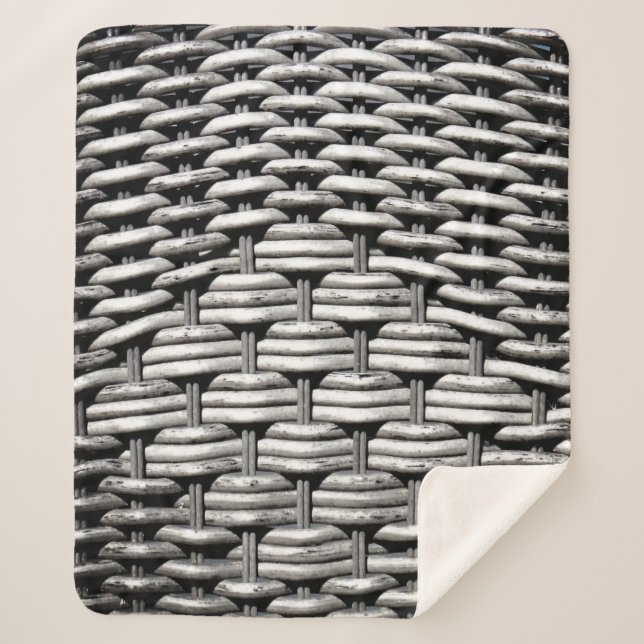 Abstraktes und stilvolles Gray-Muster Sherpadecke (Vorderseite)
