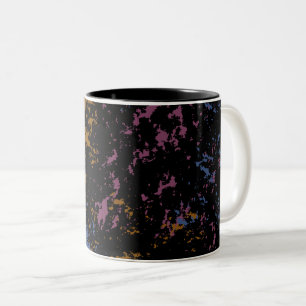 Abstraktes ungleiches Muster Zweifarbige Tasse