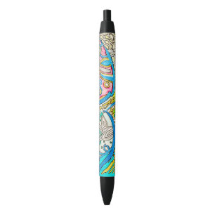 Abstraktes Unterwasserquallen-Stift-Zeichnen Kugelschreiber