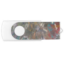 Abstraktes USB Swivel Flash Drive "Blume Forest"
