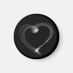 Abstraktes Valentinstag Herz Magnet