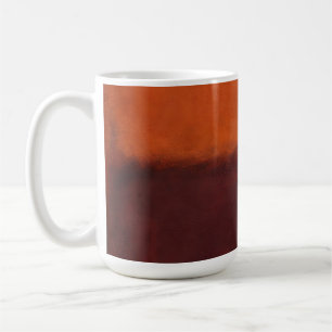 Abstraktes verbranntes oranges Horizont Kaffeetasse