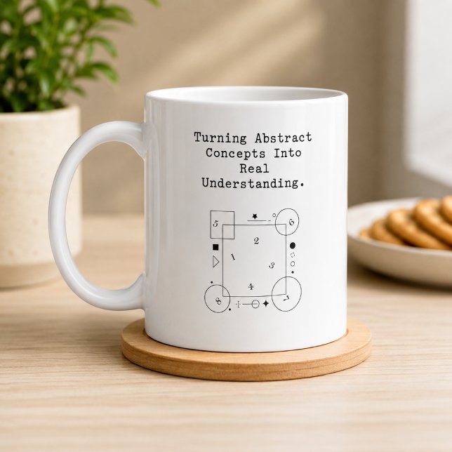 Abstraktes Verständnis wird real | Mathe Klarheit Kaffeetasse (Von Creator hochgeladen)