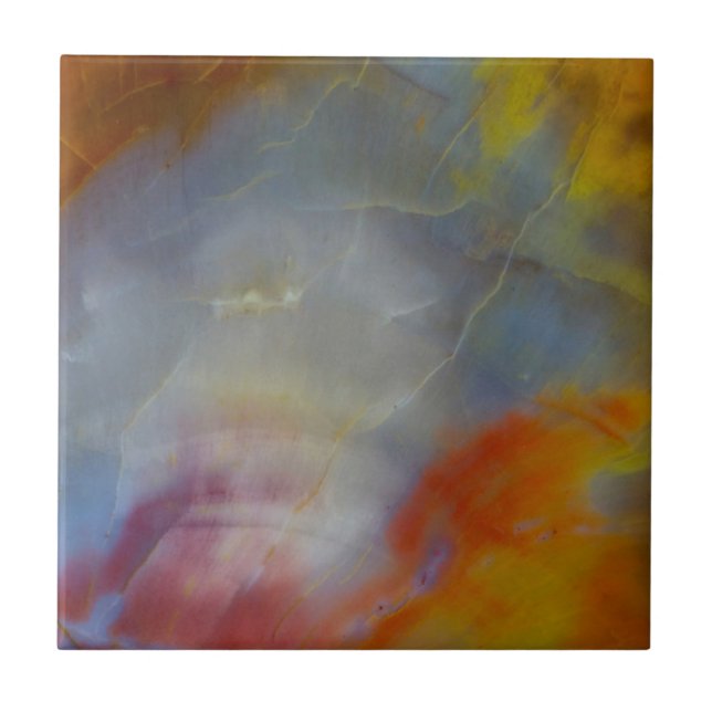 Abstraktes versteinertes Holz nah Fliese (Vorderseite)