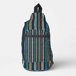 Abstraktes Vertikale Linien Muster Crossbody Bag