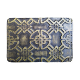 Abstraktes Vintage-afrikanisches Mudcloth-Muster Badematte